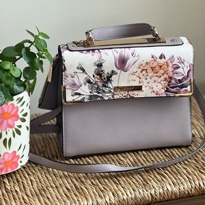 Dune Lovely Floral Lavender Handbag With Coin Purse